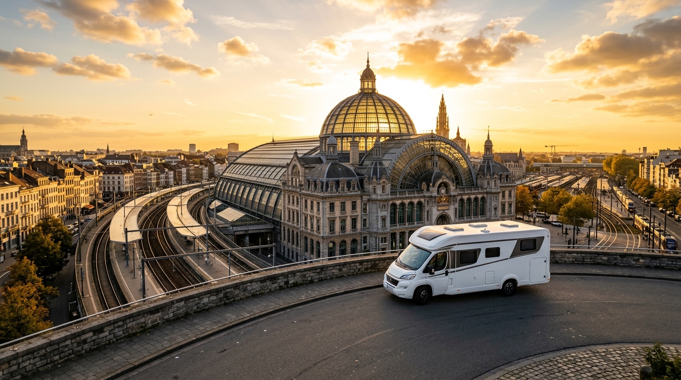 RV Rental Antwerp-Berchem - train station